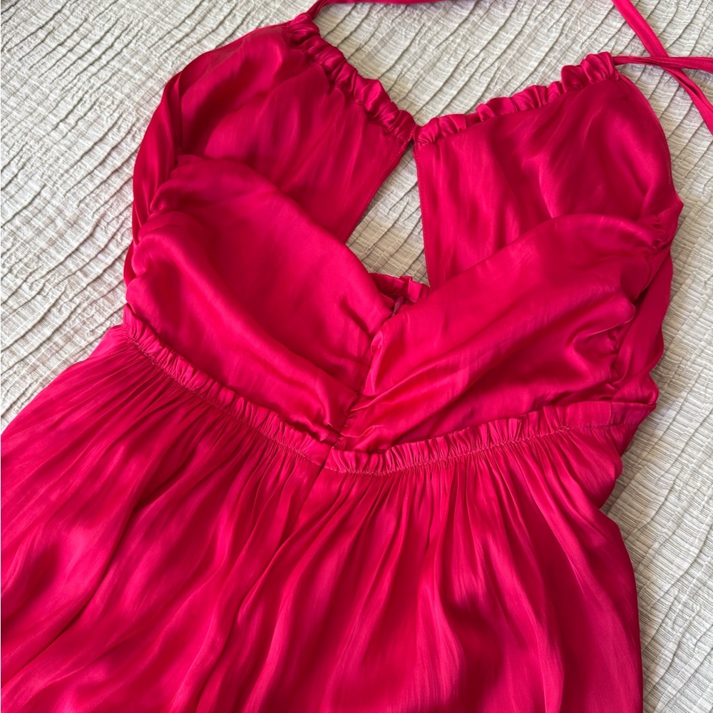 J. Crew Red Halter Red Cutout Summer Dress - Picture 8 of 8